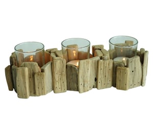 Kerzenhalter aus Holz, 26x9x8cm