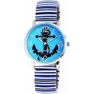 Excellanc Armbanduhr mit Zugarmband, blau Uhren