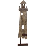 Holz-Leuchtturm Shabby 29 cm