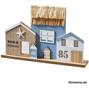 Strandhaus Holz 30x5x18,5cm stehend