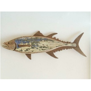Holz Deko Fisch 46x17x2 cm