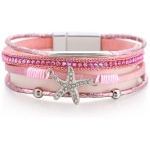 Magnet Armband mit Seestern und funkelnden Steinen, rosa – Bild 1