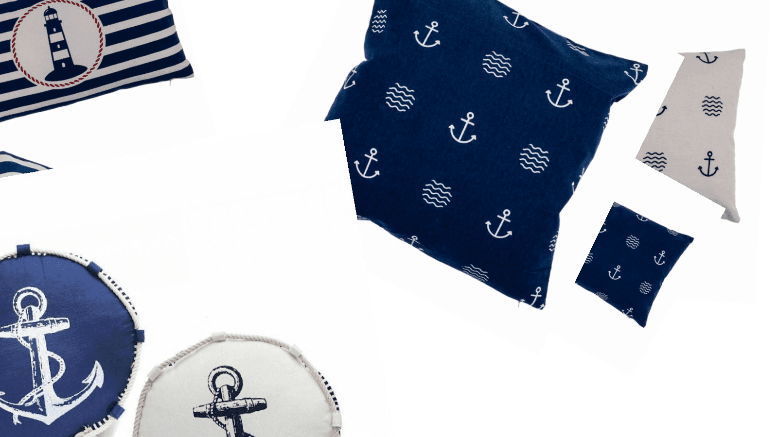 Maritime Leckerbissen zum Thema Kissen