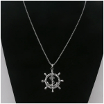 Schicke Edelstahlkette mit Steuerrad und Anker kombiniert – Bild 1